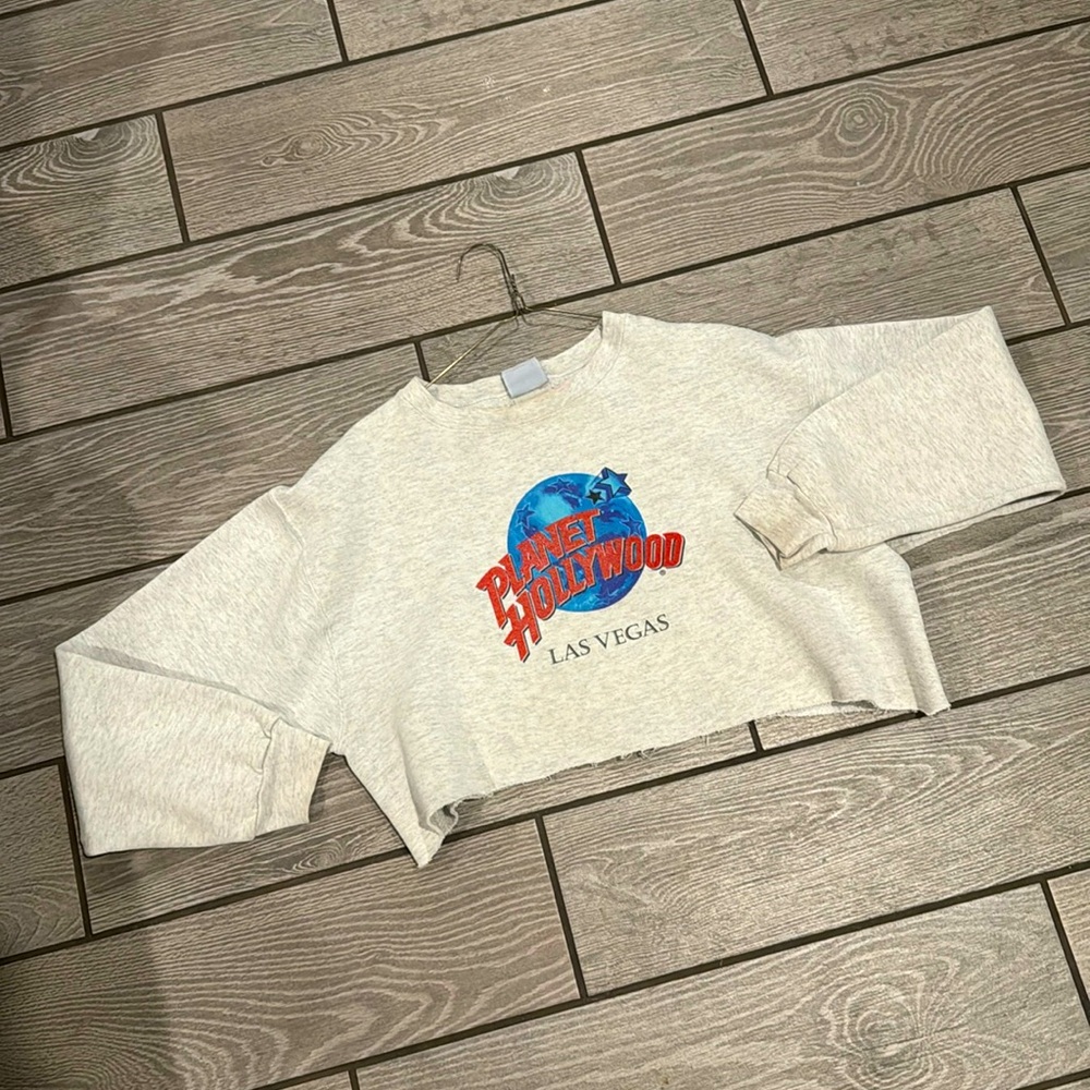 Vintage Planet Hollywood Cut Off Sweatshirt